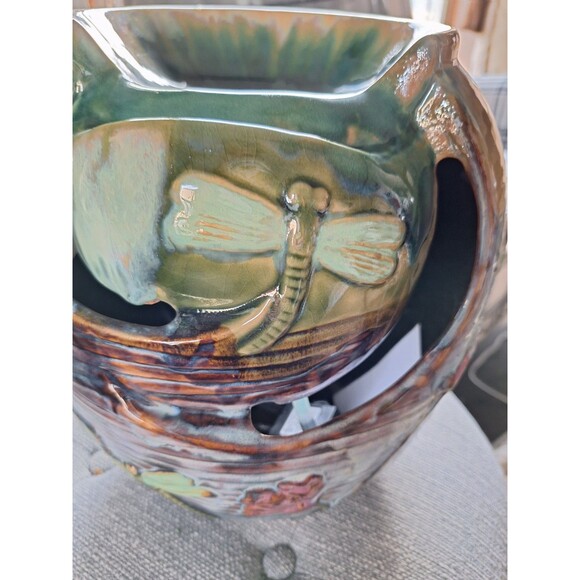 Ceramic Marbled DRAGONFLY Countertop Water Fountain New - Picture 8 of 15